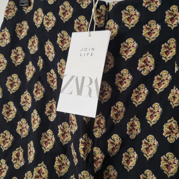 NWT ZARA PRINTED GATHERED SKIRT - Picture 10 of 11